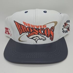 Denver Broncos White and Navy Cap